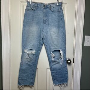Urban Outfitters BDG Jeans Slim Straight Blown Out Knee Distressed‎ Size 30